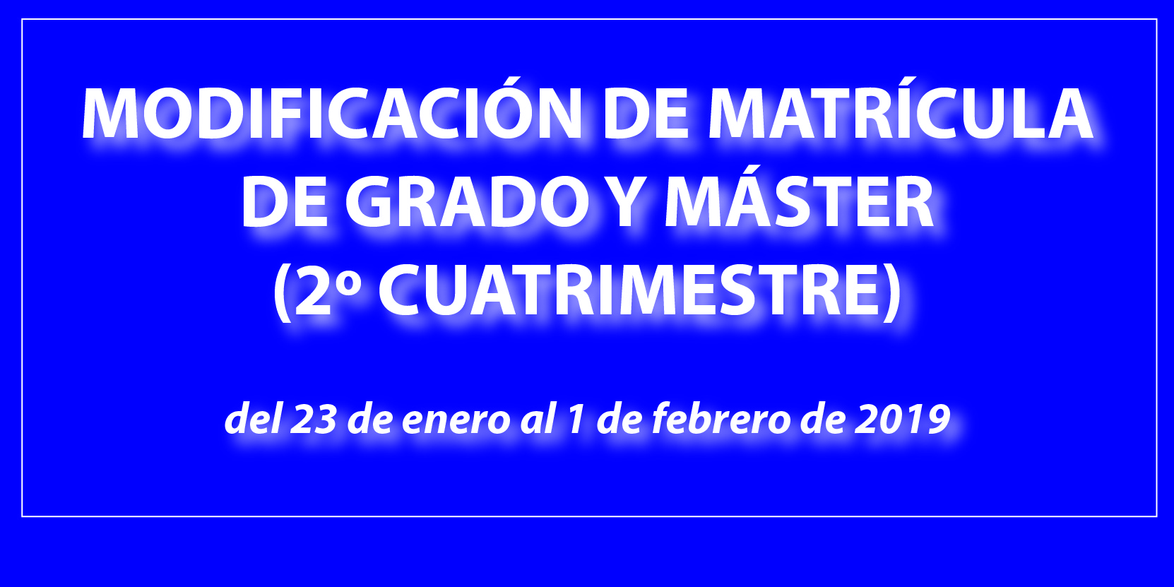 Modificación de matrícula (Segundo cuatrimestre)